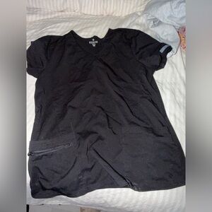 Med Couture Charcoal V-Neck Scrub Top